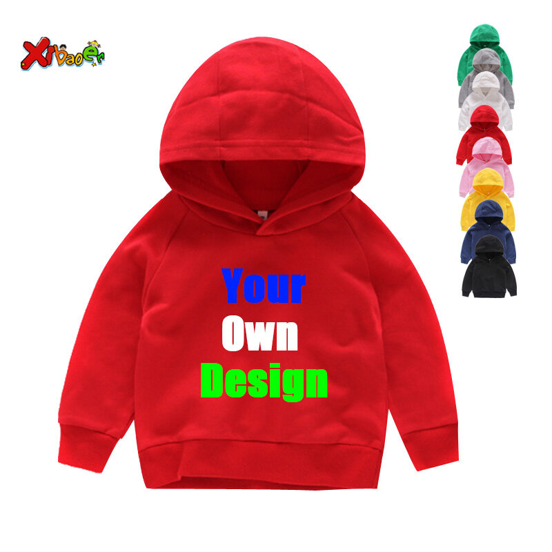 Crianças hoodies personalizado adicionar seu texto roupas t camisa das crianças camisolas da criança roupas de bebê meninos meninas camiseta