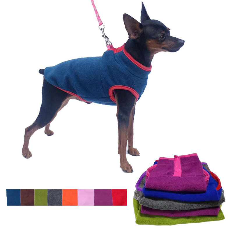 Флисовая одежда для маленьких собак на весну и осень, теплый жилет для щенков и кошек, одежда для чихуахуа, куртка для французского бульдога, куртка для мопса, пальто