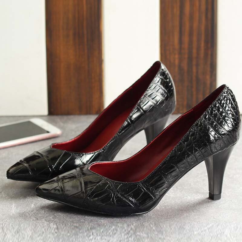 Ourui รองเท้าส้นสูงสีดำสำหรับผู้หญิง, ใหม่ฤดูร้อนรองเท้าเดี่ยวสำหรับผู้หญิง