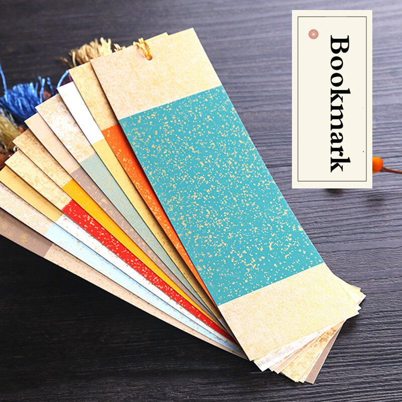 빈티지 북마크 두꺼운 Xuan 종이 책 마크, 캘리그라피 창조물 서예 쌀 종이 북마크 손으로 그린 카드 DIY