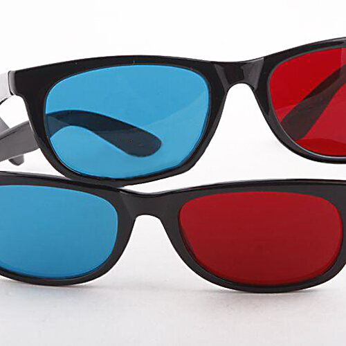 Gafas ligeras para hombre y mujer, lentes 3D con montura de plástico, color rojo y azul cian, para juego de película Anaglyph, DVD, accesorios de fiesta