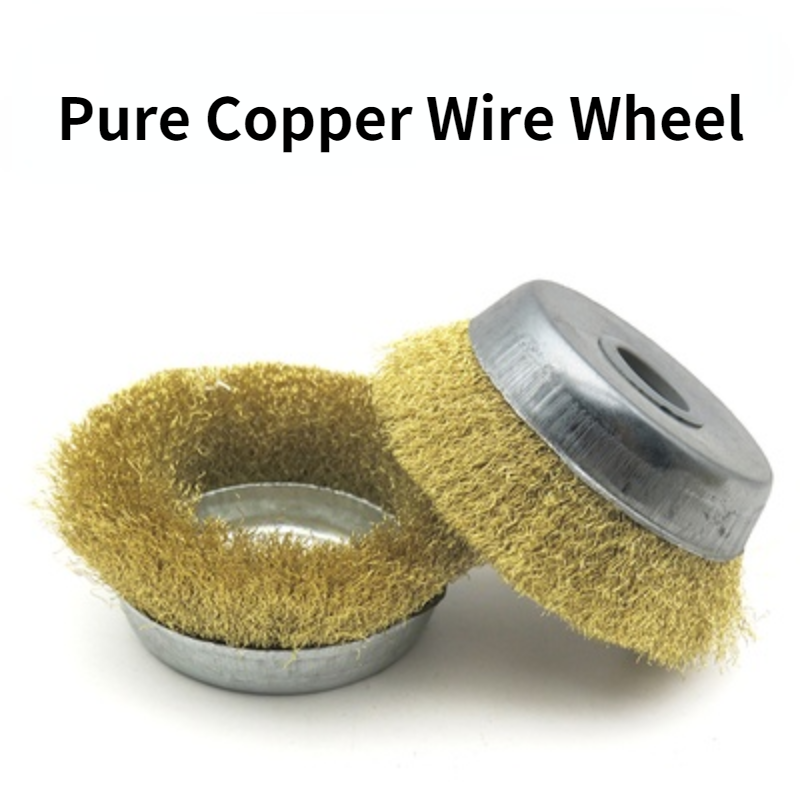 4 "bowl Type Copper Wire Wheel / Polishing Wheel Brush / 100 Angle Grinder Copper Wire Brush / Derusting Polishing  Wheel