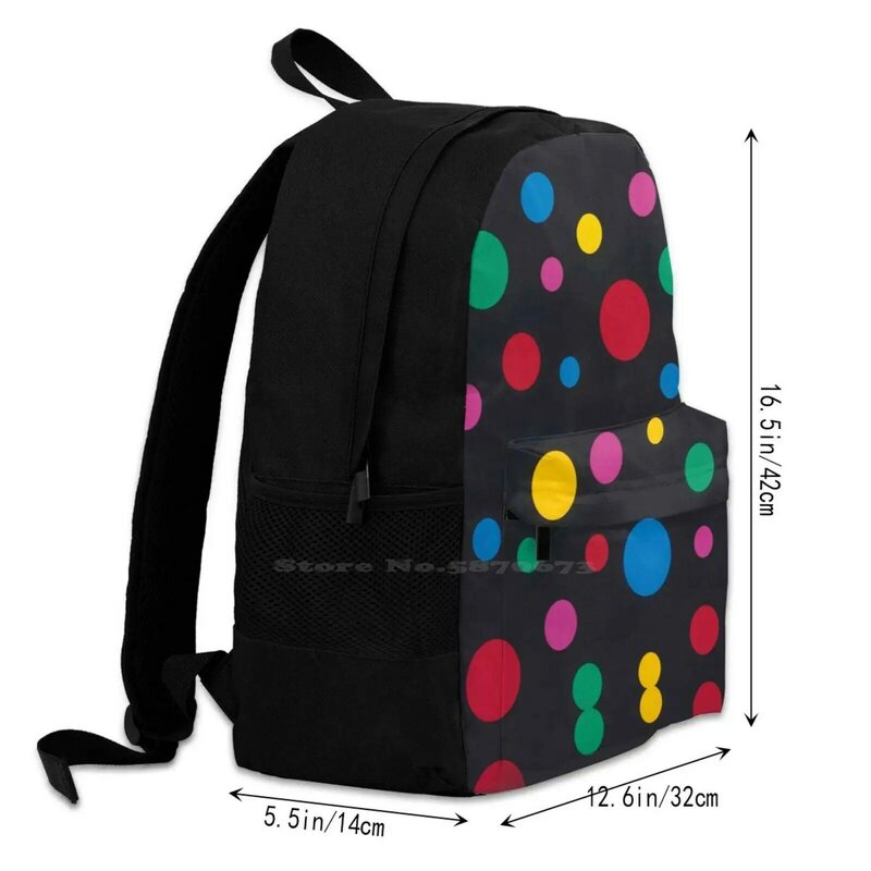 حقيبة مدرسية من Yayoi Kusama Art 3-Polka Dot ، حقيبة ظهر ، منتجات وصلت حديثًا ، حقيبة مدرسية