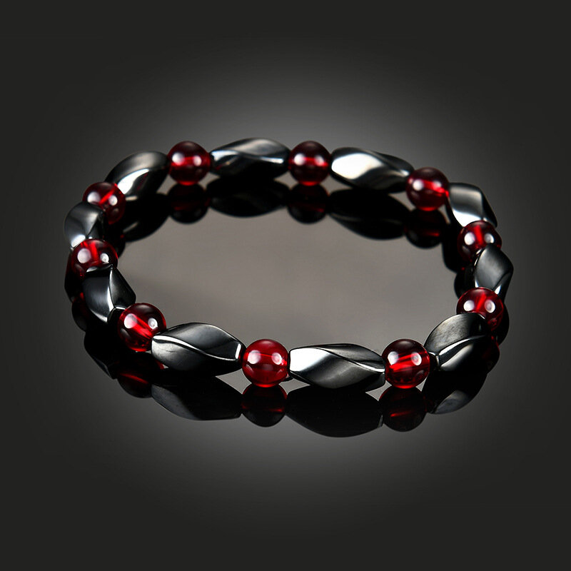 Mode Rode Agaat Hematiet Armbanden Mannen Positieve Energie Hematiet Charm Armbanden Vrouwen Natuursteen Geluk Armband Sieraden