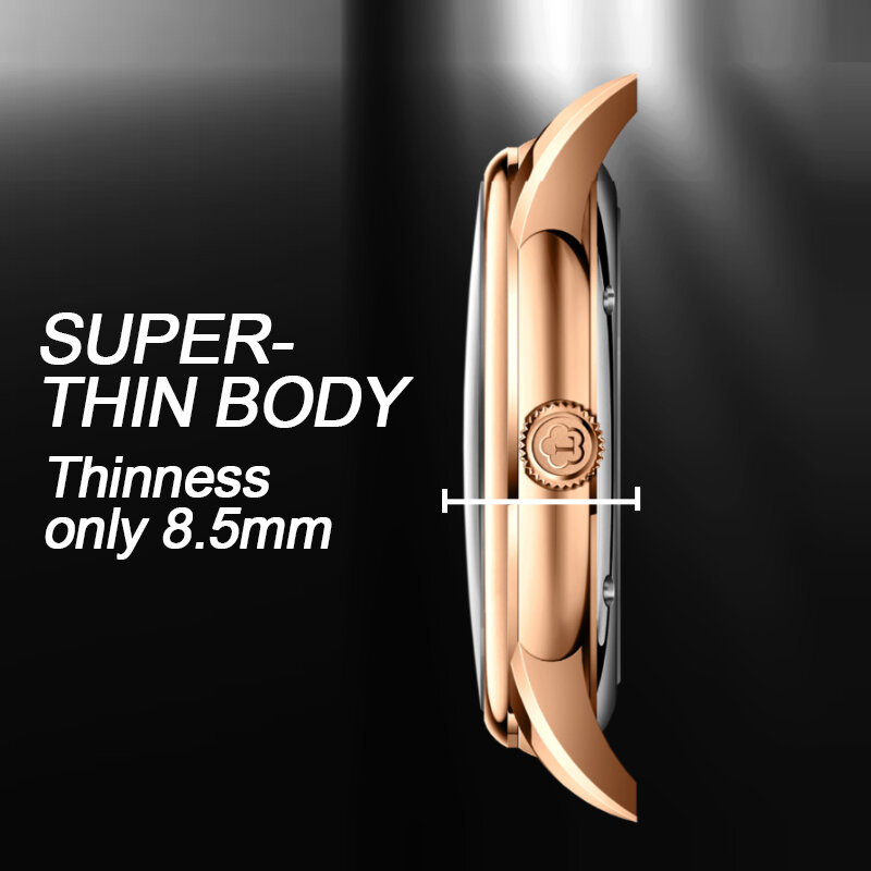 Lobinni สวิตเซอร์แลนด์ Luxury ยี่ห้อสินค้าใหม่2021 Mens Watch Mini โรเตอร์นาฬิกา Super Thin อัตโนมัตินาฬิกา