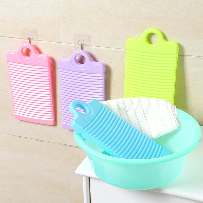 1Pcs 휴대용 Thicken 미니 Washboard Antislip 세탁 액세서리 세탁 보드 플라스틱 의류 청소 도구