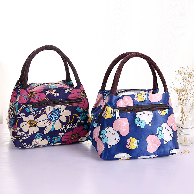 New Thermal Insulated Lunch Box Tote Cooler Handbag Pouch Portable Lunch Bag Dinner Container School Food Storage Can Customized