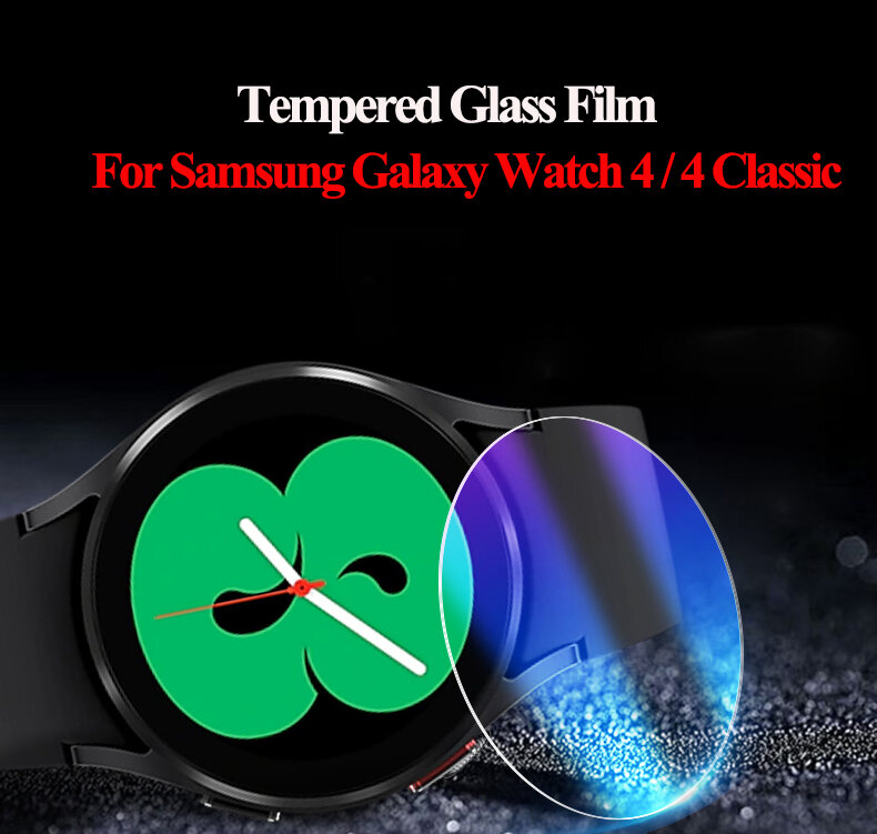 Película de vidro temperado para samsung watch 4, proteção completa de polímero de 40mm 44mm e samsung galaxy watch 4 classic 42mm 46mm hd