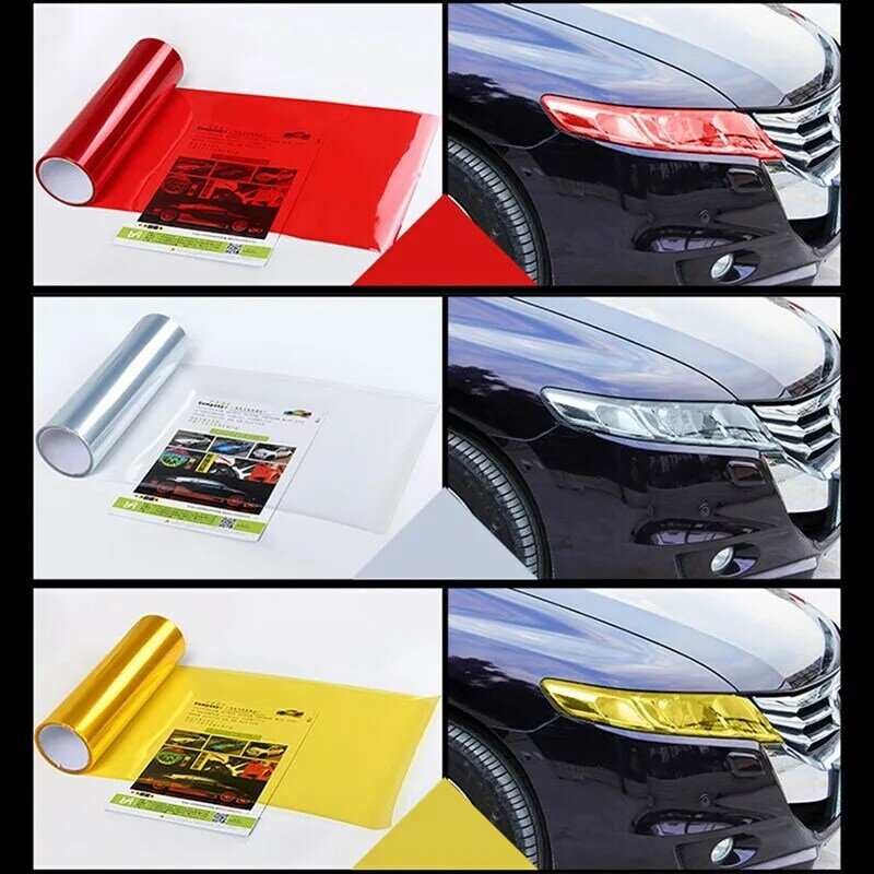 Auto Kleur Glossy Licht Film Automobiles Auto Light Koplamp Achterlicht Tint Film Sticker Auto Sheet Mistlamp Lamp Film