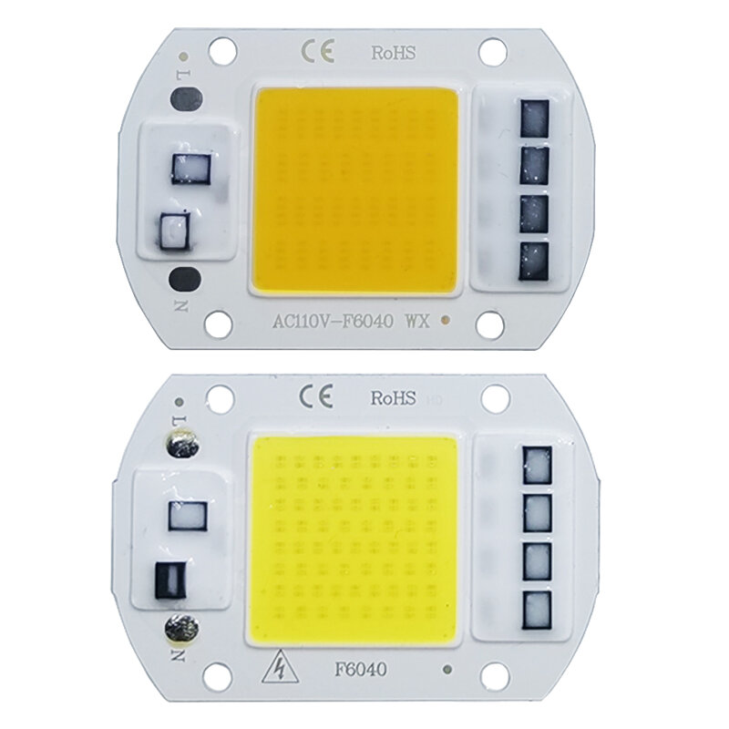 Chip LED de CA de 220V, 240V, 10W, 20W, 30W, 50W, Chip COB, lámpara LED sin necesidad de controlador para foco de luz de inundación, iluminación DIY para exteriores