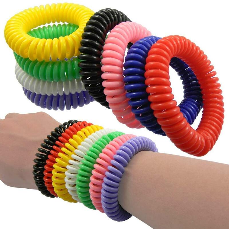 Pack Of 2 Fleksibel Merenggang Plastik Spring Spiral Pergelangan Tangan Coil Band Kunci Jaringan Ring: untuk Olahraga Yoga Sauna Kolam Renang kantor Sekolah
