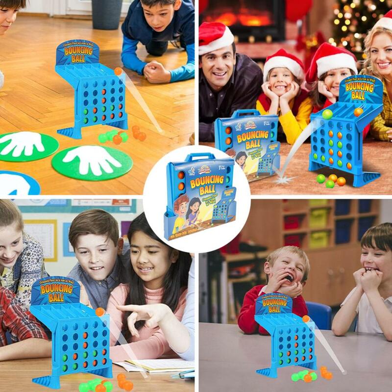 ZK30 4ภาพเชื่อมต่อเกมกระดานเด็กครอบครัวเกมจับคู่คริสต์มาสของเล่นทางการศึกษาเกมยิงนิ้วมือ