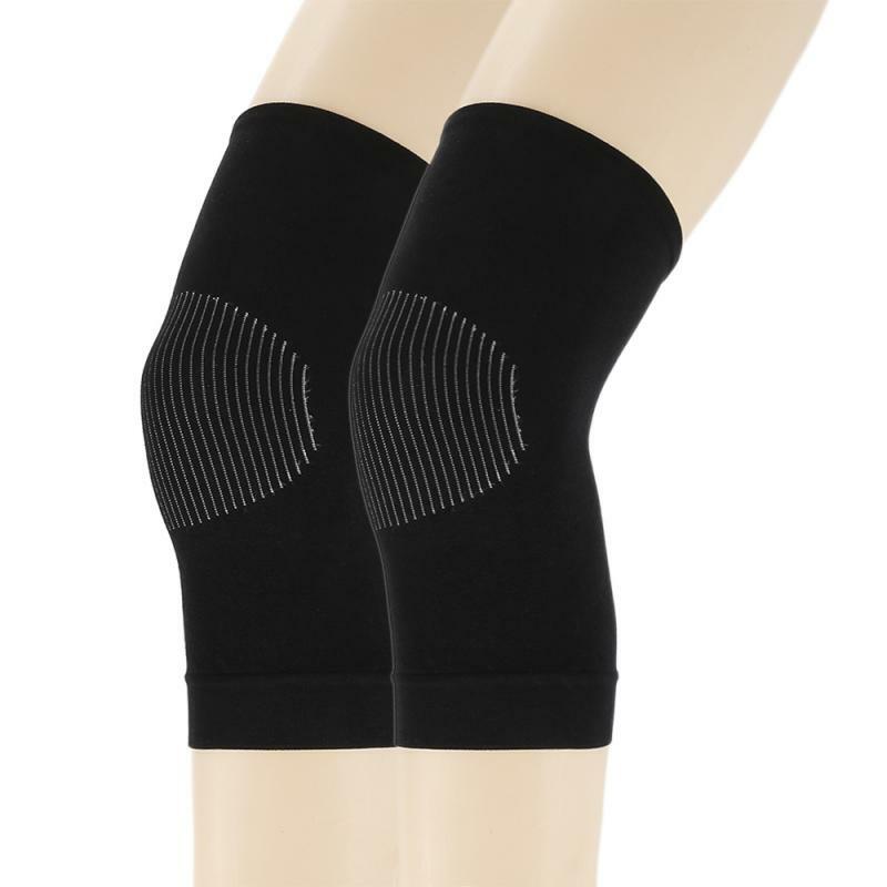 ユニセックスの膝パッド,フィットネス,冬,アウトドア用の通気性のある伸縮性のあるニープロテクター,1/2ペア