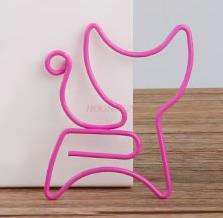 12pcs Kitty paper clip cute rose gold paper clip golden small pin pin paper clip decoration