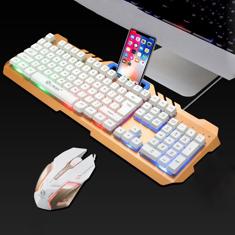 Teclado mecânico backlit do teclado do jogo do rato do teclado do jogo para o gamer do teclado do rato do jogo do computador