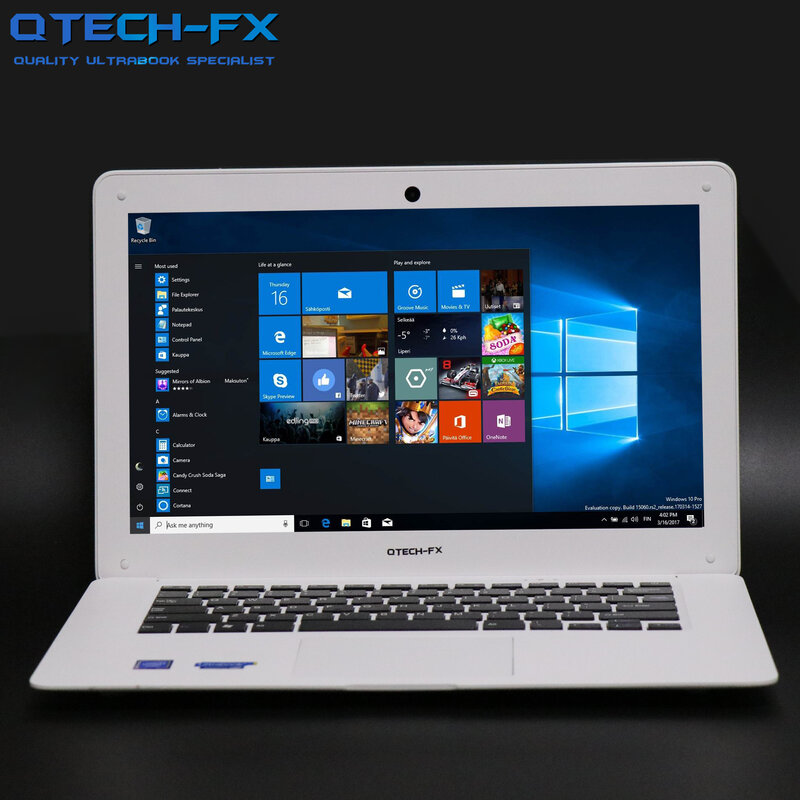 Ноутбук с 15,6-дюймовым дисплеем, процессором Intel Pentium, ОЗУ 8 ГБ, ПЗУ 14,1/500 ГБ, Windows 10, 4 ядра, Wi-Fi