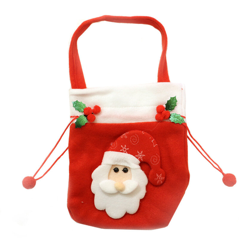 Bolsas de regalo creativas con cordón para Navidad, bolsa de dulces, bolsa de Santa, bolsa de media de Navidad, bolsas de Goody, envoltura bonita para regalo de Navidad