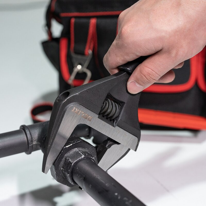 Подлинный Регулируемый ключ DELIXI, универсальный гаечный ключ CR-V, сталь, механическая мастерская, ручные инструменты для ремонта автомобиля, велосипеда, гаечный ключ