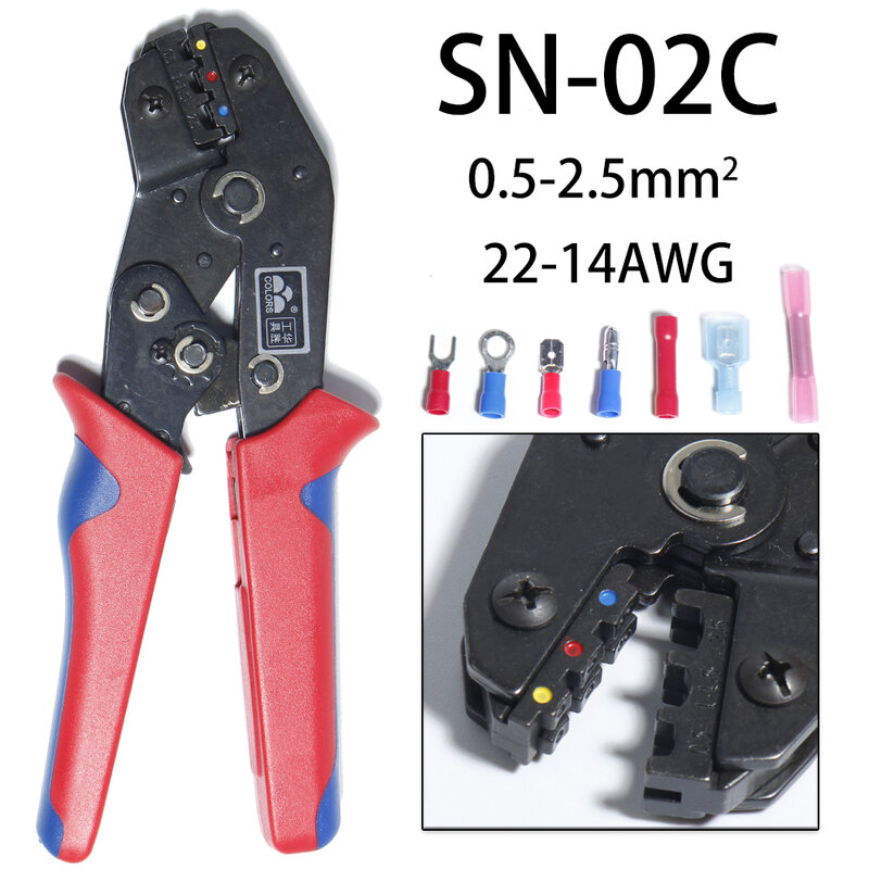 Mini hand Crimpen Werkzeug 0,25-2,5 mm² Crimper zangen Kabel Lugs Sortiment draht Terminals Elektrische crimp Kalt Stecker
