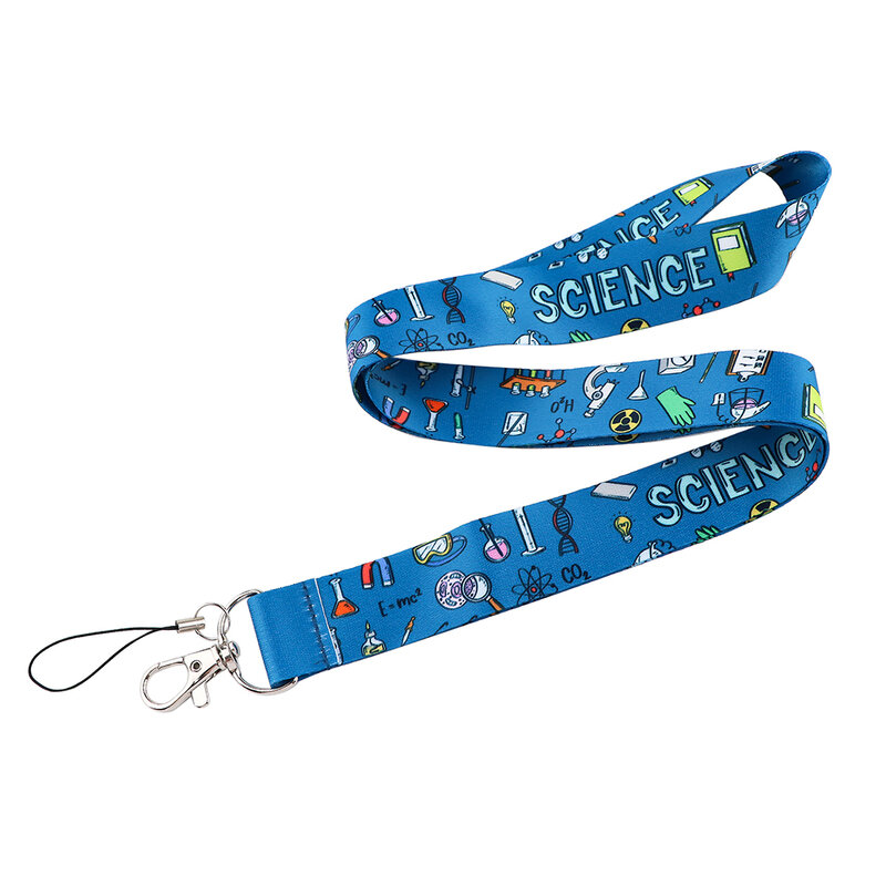 Flyingbee-cordón de identificación con temática científica para estudiantes y profesores, cordón para llaves de teléfono, accesorios para el cuello, X2124