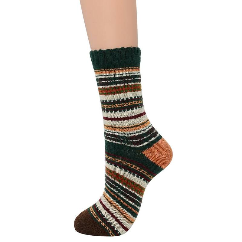 5 pares de meias masculinas casuais, macias, grossas, quentes, misturas de lã de coelho, meias de inverno masculinas, estilo retrô, meias coloridas, respirável