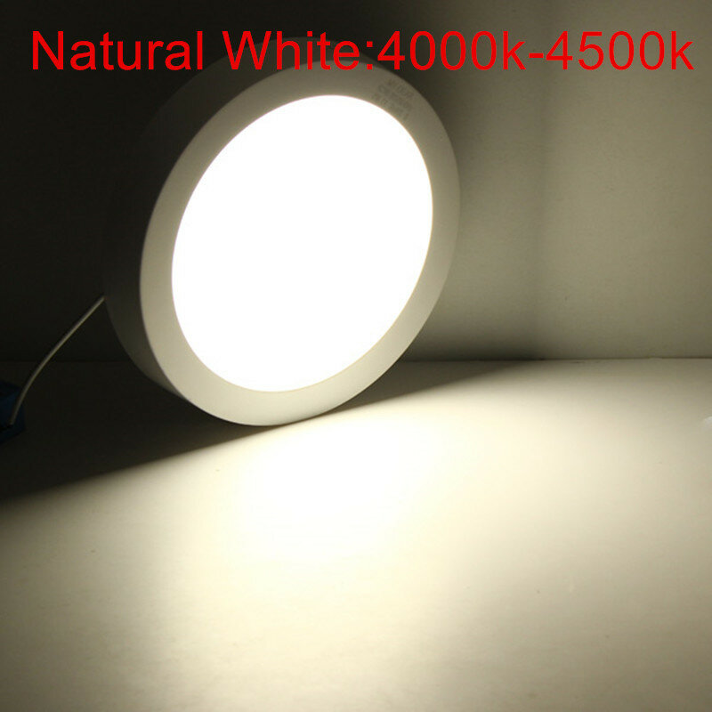 Plafonnier LED rond ou carré pour cuisine, panneau d'éclairage, 9W, 15W, 25W, AC, DC, 12V, 24V