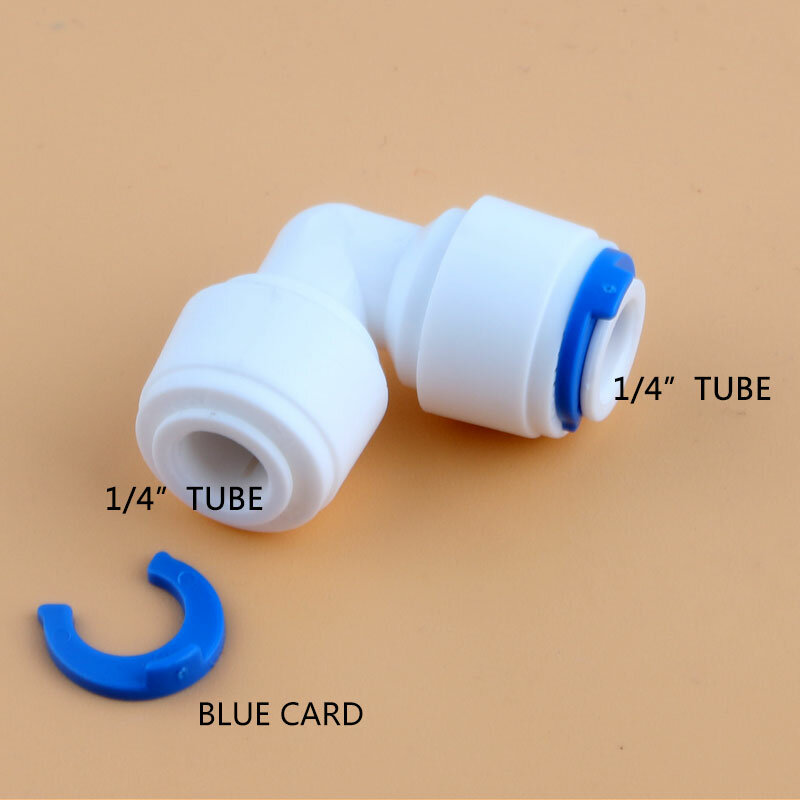 1/4 "tubo-1/4" od tubo pe tubo encaixe mangueira cotovelo 4040 diâmetro interno 6.5mm conector rápido aquário ro filtro de água