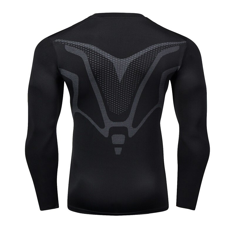Camiseta deportiva de compresión para hombre, ropa de entrenamiento de secado rápido, para gimnasio, para correr