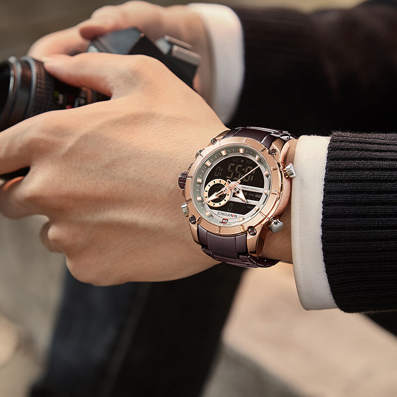 Relojes de marca superior para hombre, reloj de cuarzo de lujo a la moda NAVIFORCE, reloj de pulsera militar para hombre, reloj de pulsera deportivo, reloj Masculino