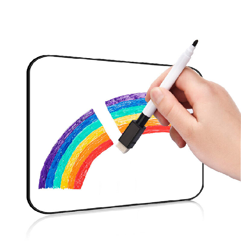 Biała tablica wytrzeć okrążenie deska dwustronna kasowalna tablica magnetyczna dla dzieci dzieci malowanie rysunek pisanie notatek