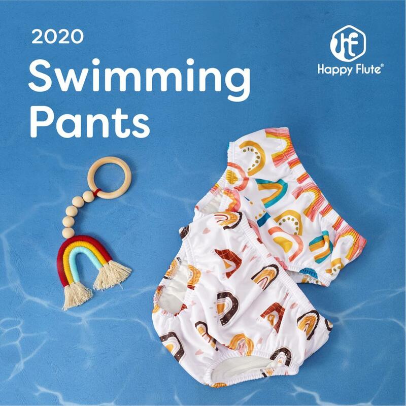 Happyflute 3ขนาดเด็กว่ายน้ำนุ่มกางเกงเด็กReusable Breathableผ้าอ้อมผ้า