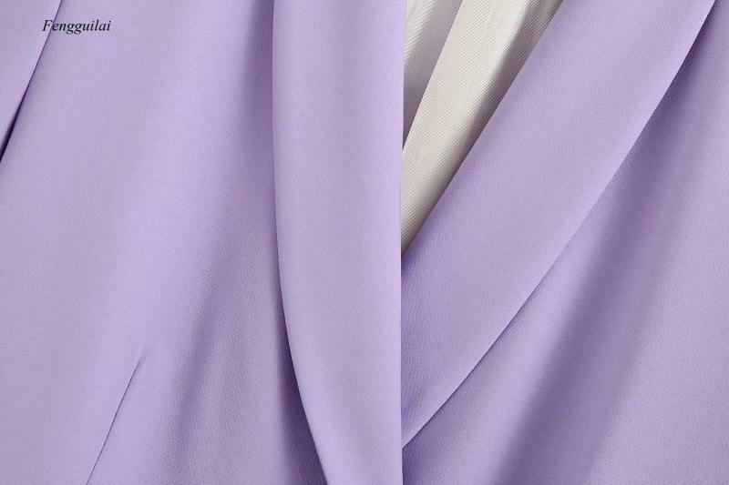 Frauen 2021 Mode Zweireiher Blazer Mantel Vintage Langarm Klappe Taschen Weibliche Oberbekleidung Chic Tops