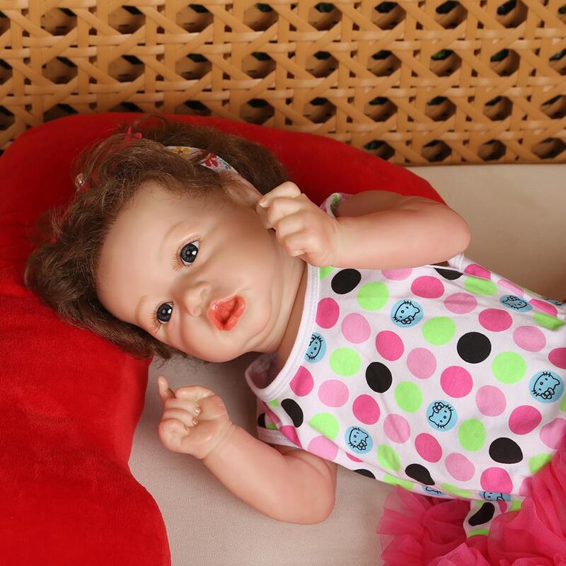 22 pollici Saskia Serie Carino Realistico Nola Silicone Reborn Baby Doll Costume Accessori Set delle Ragazze Bestmate (Tessuto è casuale)
