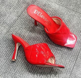 YEELOCA 2020  Heels Shoe Black PU High Heel Shoes Women Sandals Sliper Woman Shoes zapatos VB009