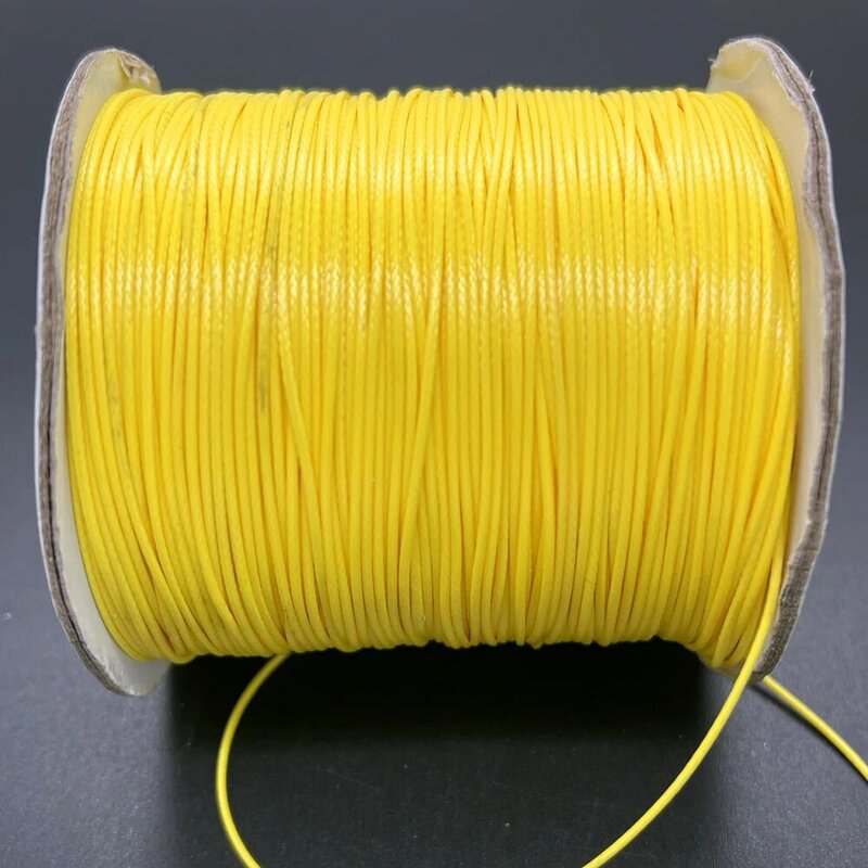 Cordón de algodón encerado para fabricación de joyas, cuerda de hilo para pulsera Shamballa, 0,5/0,8/1,0/1,5/2,0mm, novedad