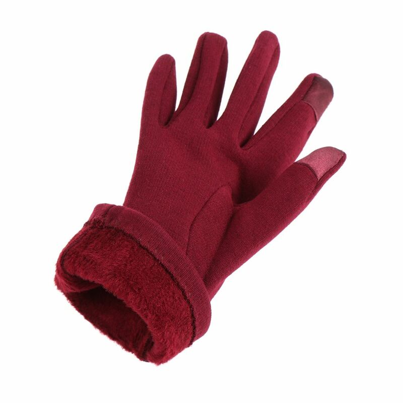 Grazioso inverno caldo addensare guanti Touch Screen più guanti da guida in velluto guanti da sci