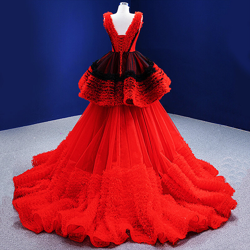 Vestido formal de maternidade de luxo para grávidas vermelho sereia vestidos de noite com decote em v vestidos de noite plus size vestido de baile celebridade