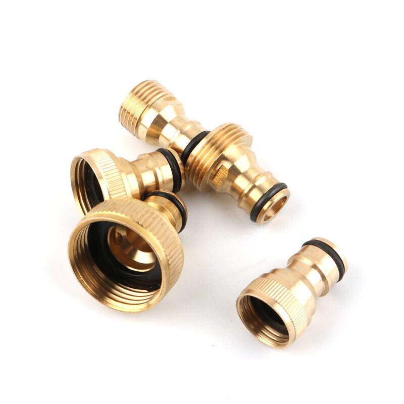 1pc Brass 1/2" 3/4“ 1 Inch Thread Quick Connector Garden Irrigation Connector Faucet Nozzle Adapter Water Gun Joints