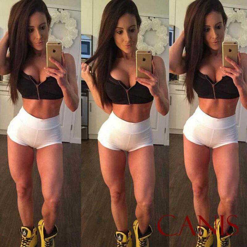 Sexy Women's Sports Shorts Athletic Gym Workout Fitness Solid Color High Waist Yoga Leggings Briefs