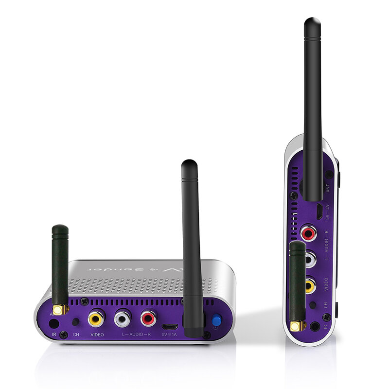 AV230 RCA Wireless Video Audio Transmitter Receiver for Satellite DVD STB to TV Audio Video SD TV Signal Sender Receiver