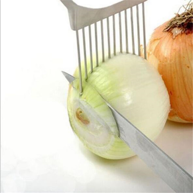 1PC  Onion Cutter Stainless Steel Needle Plastic Handle Steak Tenderizers Meat Floss Pins Fruit Vegetables Kitchen Tool