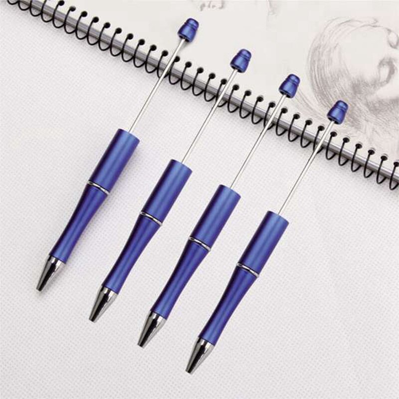 50Pcs Gemengde Kleur Plastic Beadable Pen Kraal Pennen Balpen Gift Ball Pen Diy Balpen Diy Pen Gift Briefpapier papelaria