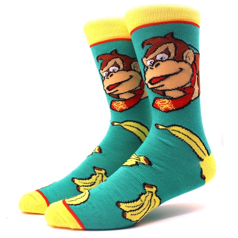 Fashion Personality Funny Cartoon Anime Superhero clown Socks Men Long Happy Art Creative Socks Crazy Cool Skateboard socks