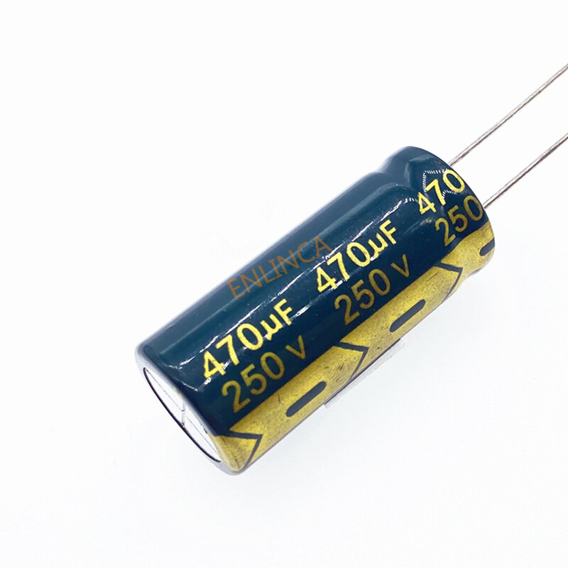2pcs/lot High Frequency Low Impedance 250v 470UF Aluminum Electrolytic Capacitor Size 470UF 20%