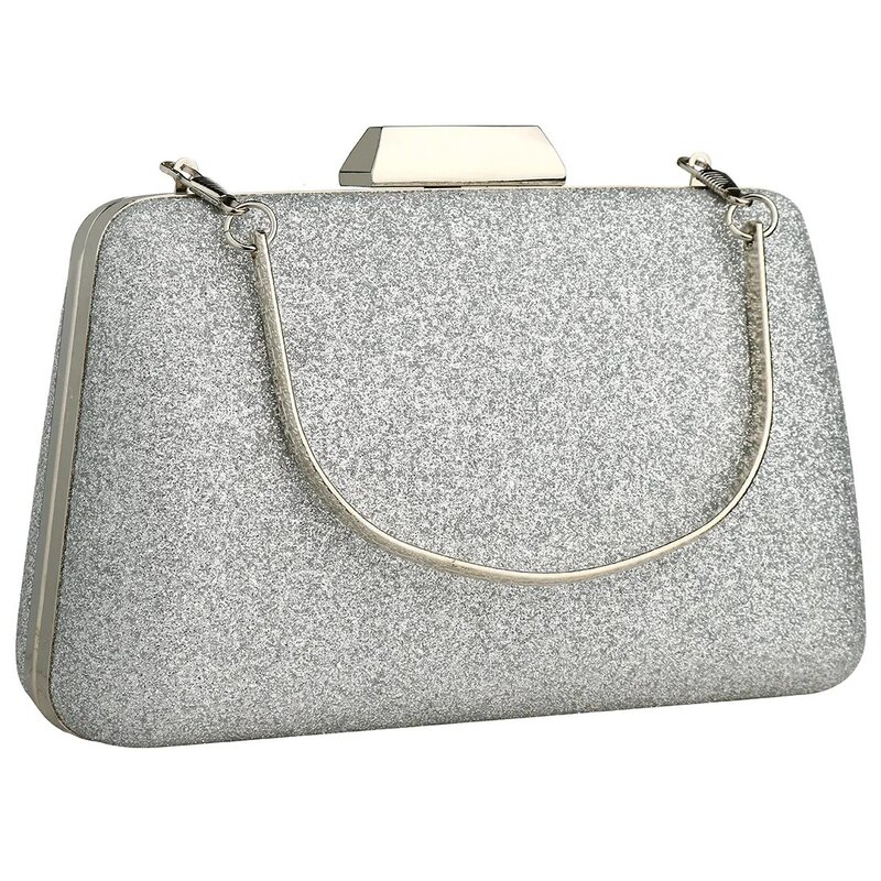 Elegant Crossbody Boho Bags For Women Evening Silver Champagne Clutch Bags Shiny Gillter Handbags Wedding Purse bolsas feminina