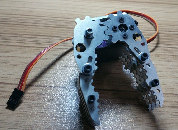 Pinza de garra de Robot de aleación de aluminio, pinza de brazo mecánico con Servos de 180 grados para Arduino, piezas de juguete de vástago de proyecto DIY