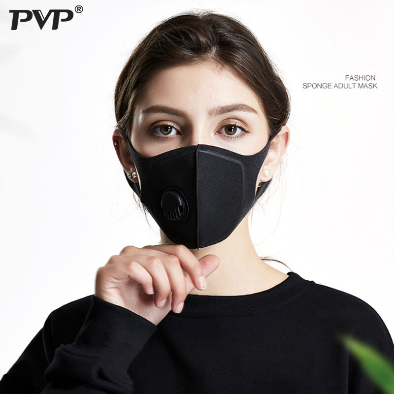 Máscara facial PVP 1 Uds. Máscara antipolvo máscaras anticontaminación PM2.5 filtro de carbón activado inserto se puede lavar reutilizable mascarillas bucales calientes