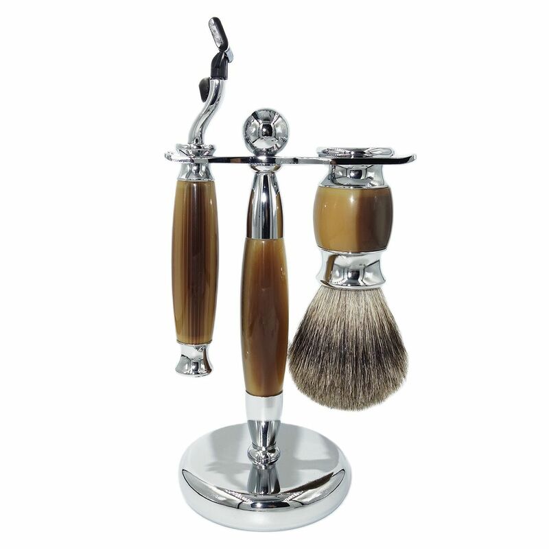 IRAZOR-maquinilla de afeitar de barba para hombre, soporte para brocha, Kit de soporte para afeitadora profesional, herramientas para barbería, herramienta de salón