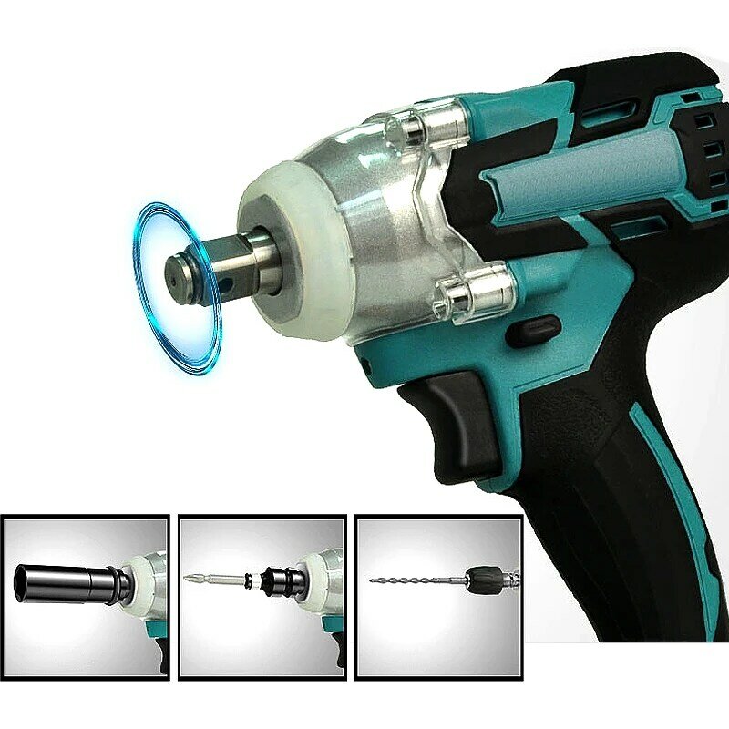 88VF 520Nm 10000mAh Electric Brushless Impact Wrench Rechargeable 1/2" Socket Wrench Power Tool Cordless with Battery