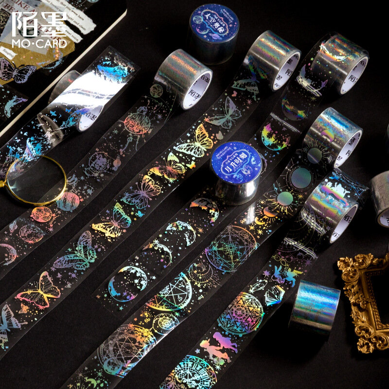 Dreamland Mountain Butterfly Journal Washi Tape trasparente Pet oro adesivo fai da te Scrapbooking etichetta adesiva cancelleria giapponese